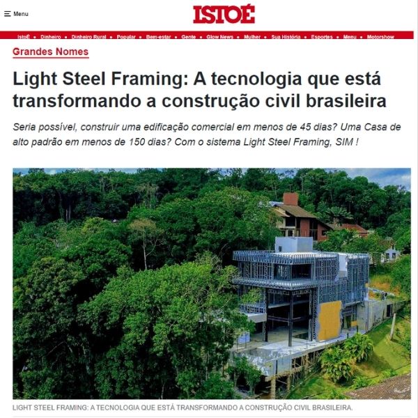 Matéria da ISTOÉ sobre Light Steel Framing